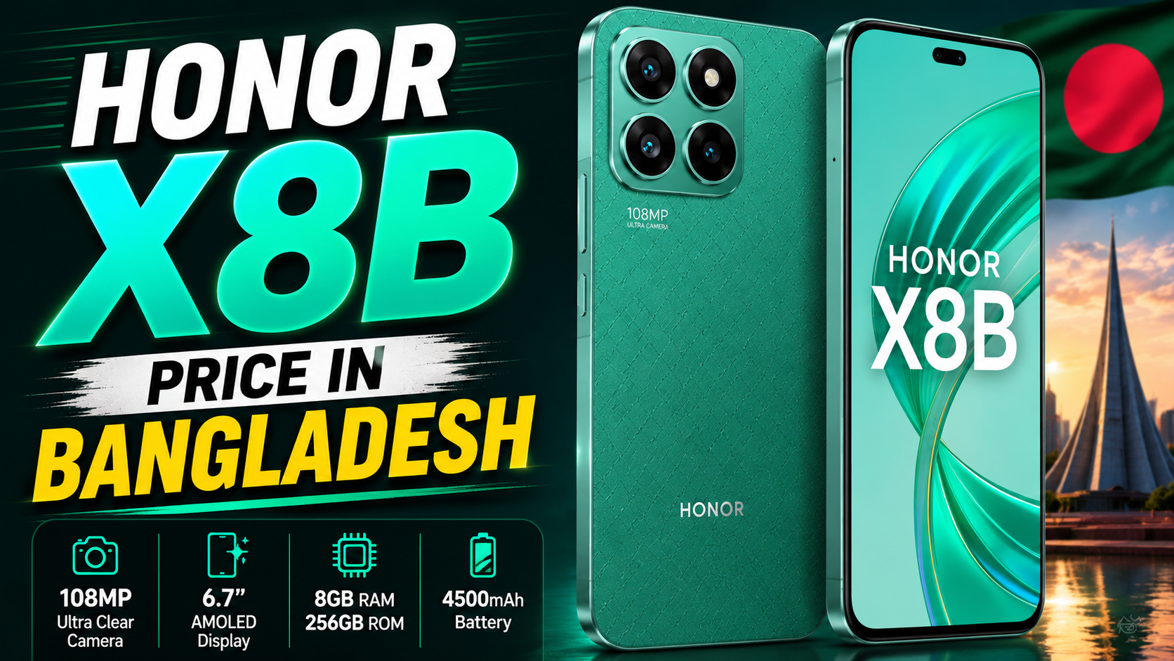 honor x8b price in bangladesh