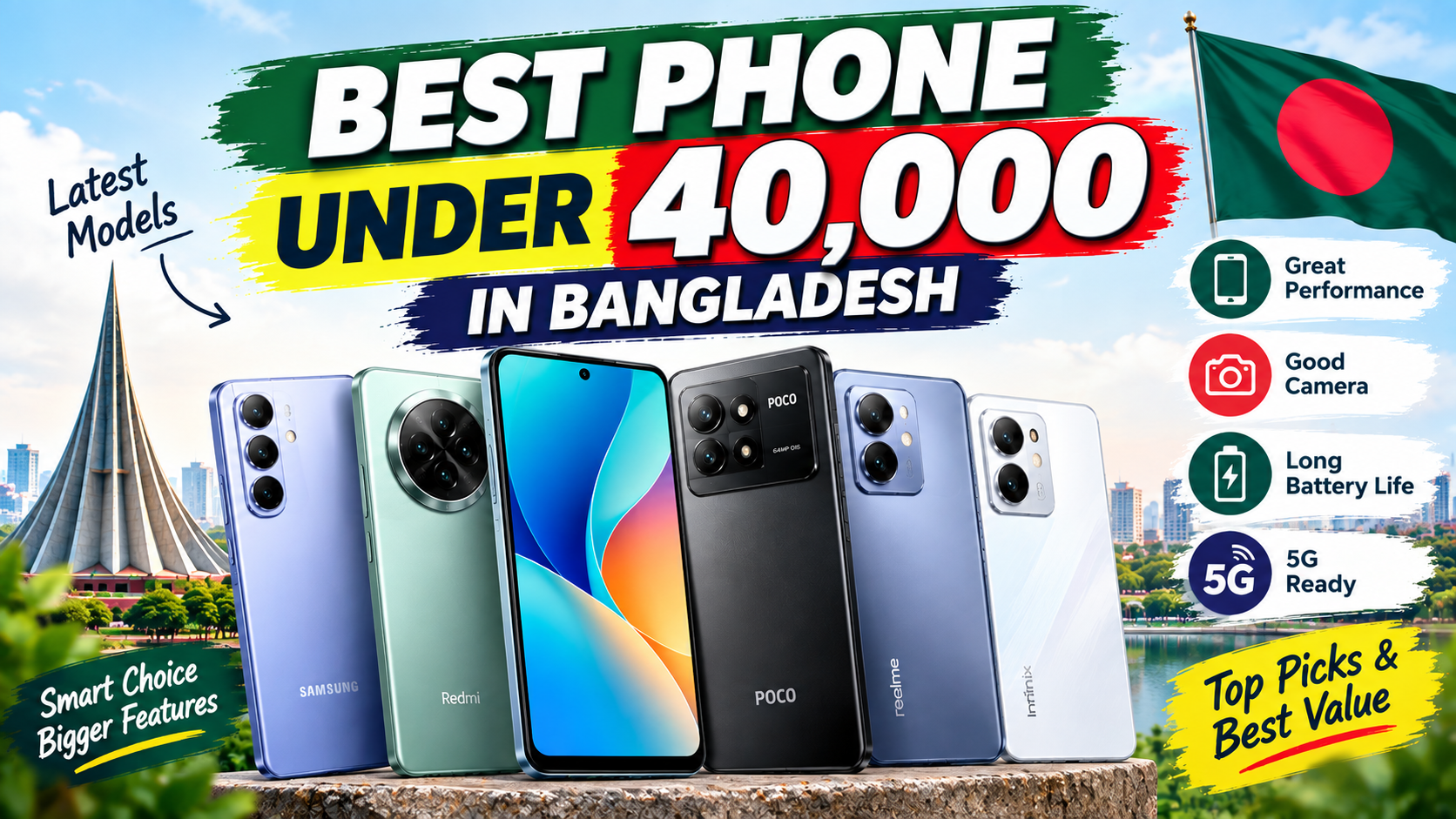 best phone under 40000 in bangladesh